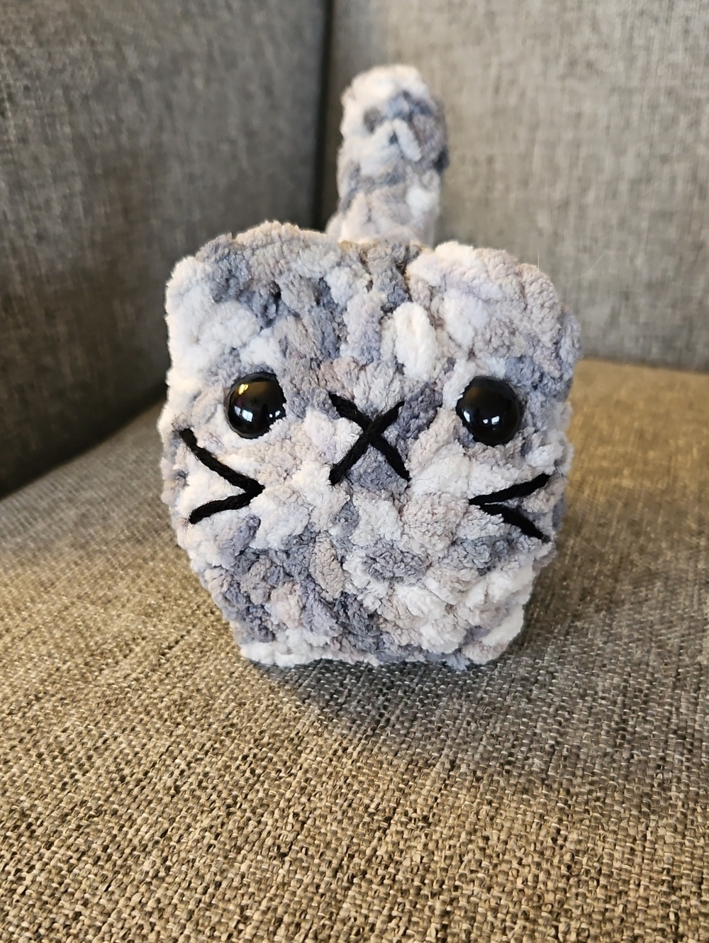 Handmade Crochet Amigurumi Gray Cat